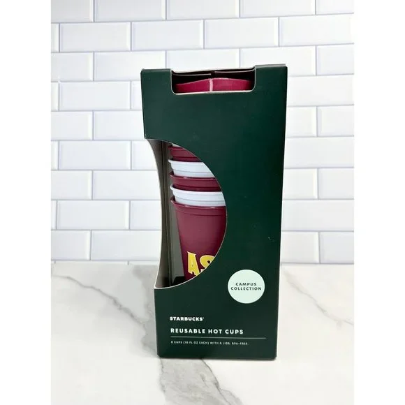 Starbucks | Kitchen | Starbucks Asu 6pack 2oz Reusable Hot Cups New Campus  Collection Arizona State | Poshmark